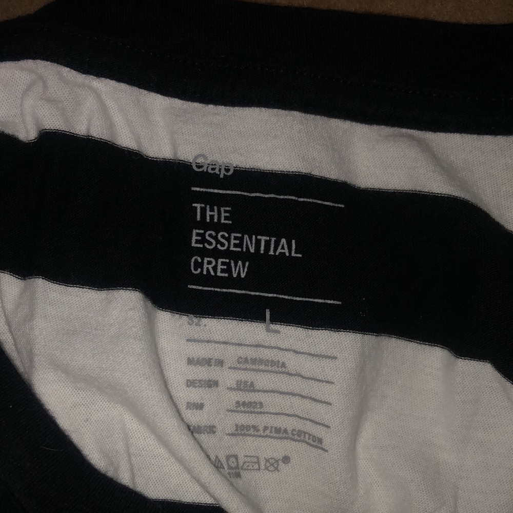 Five gap short sleeve striped shirts size large - Picture 12 of 13